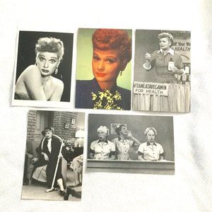 5 I Love Lucy Lucille Ball Postcards 1980s/90s Bundle Only